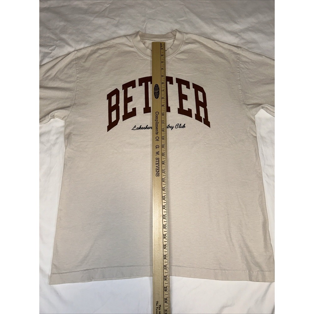 Better Lakeshore country club T-shirt men's large beige Winner's Only - Picture 4 of 7